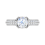 Load image into Gallery viewer, 0.50 cts. Cushion Solitaire Diamond Split Shank Platinum Ring JL PT RP CU 103   Jewelove.US
