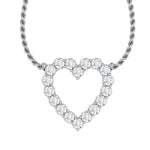 Load image into Gallery viewer, Platinum Heart Pendant with Diamonds for Women JL PT P PF RD 102  VVS-GH Jewelove.US
