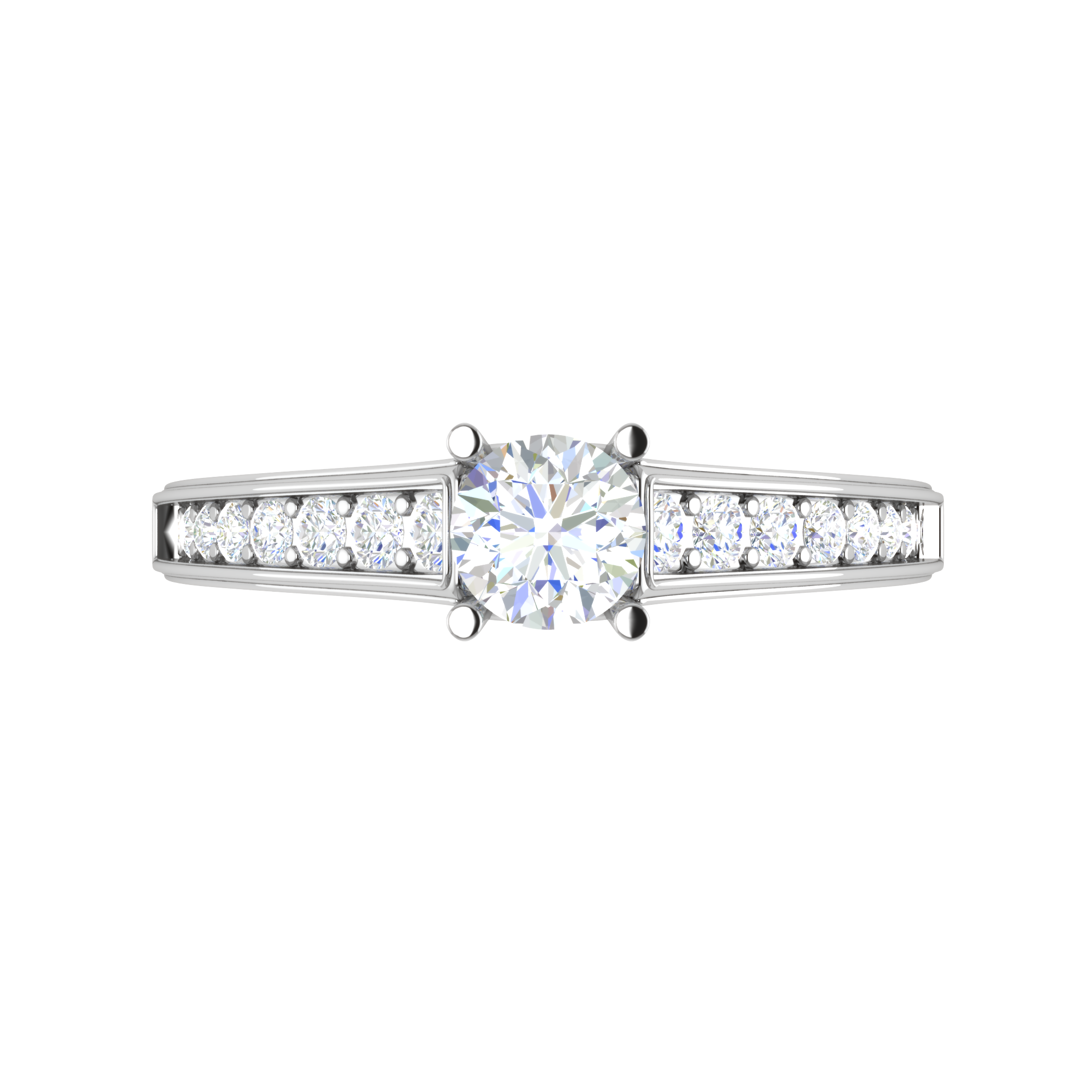 0.50 cts Solitaire Diamond Shank Platinum Ring JL PT RP RD 141   Jewelove.US