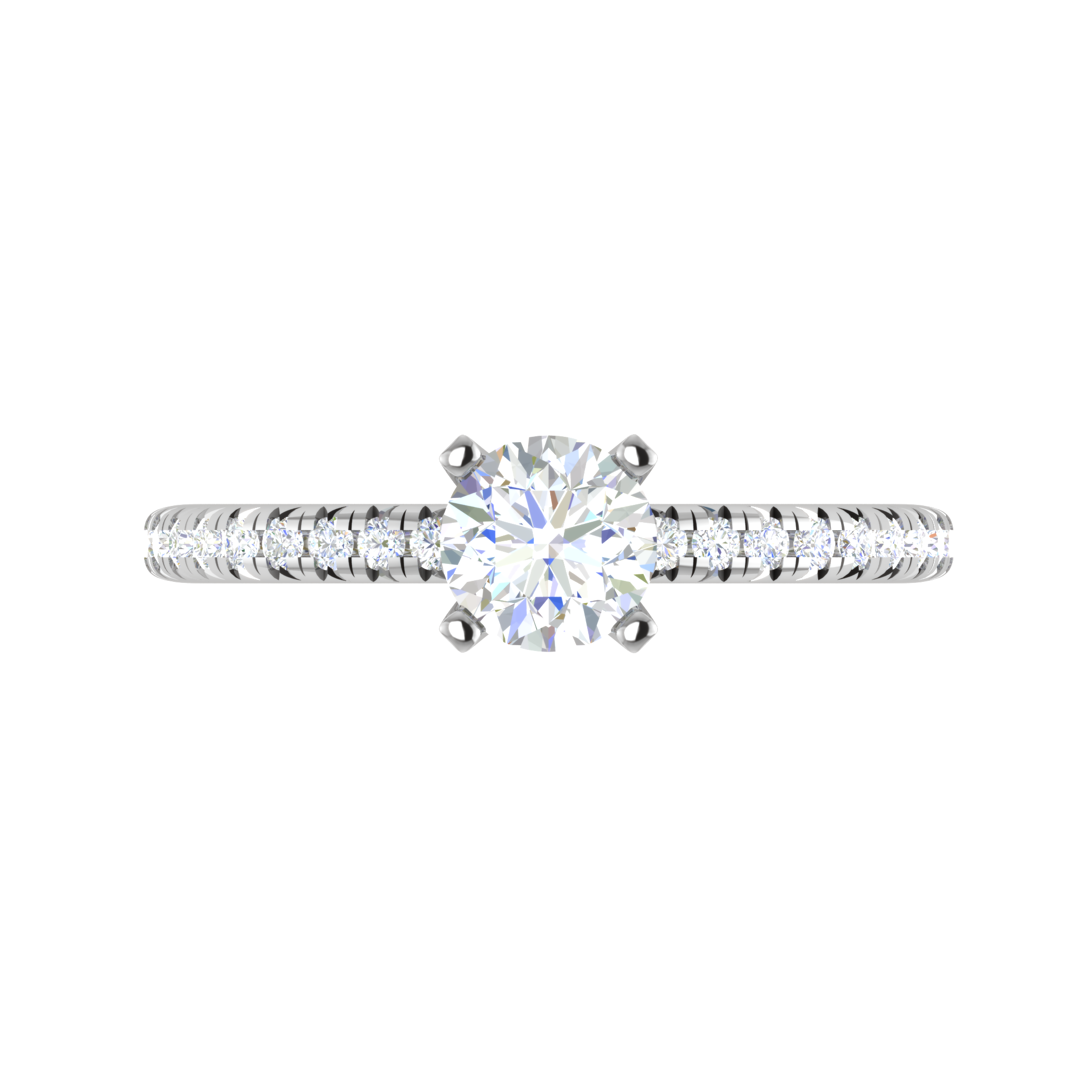 0.50 cts Solitaire Diamond Shank Platinum Ring JL RC RD 259   Jewelove.US