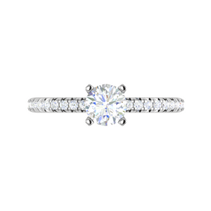 0.50 cts Solitaire Diamond Shank Platinum Ring JL RC RD 259   Jewelove.US