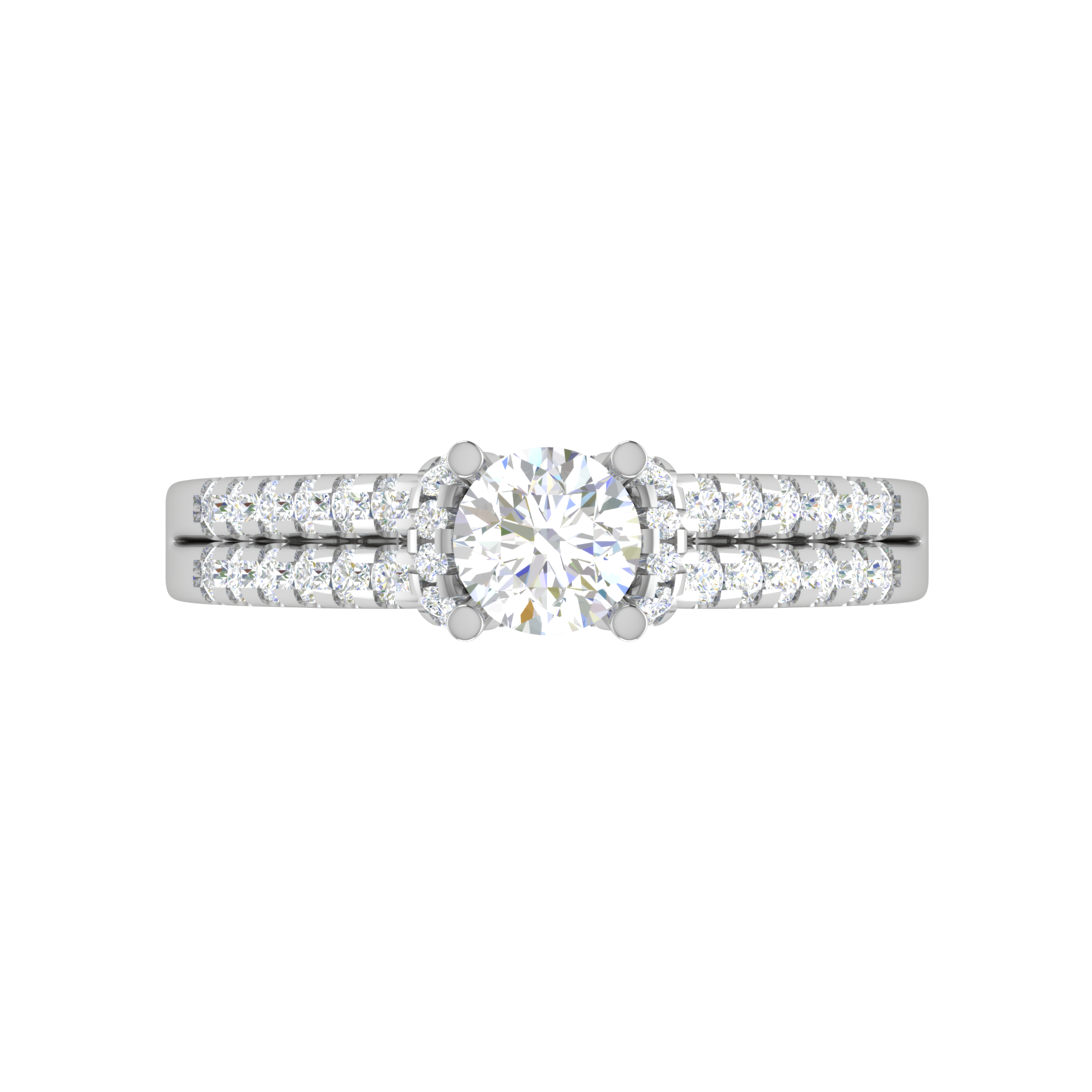 0.50 cts Solitaire Split Diamond Shank Platinum Ring JL PT RP RD 207   Jewelove.US