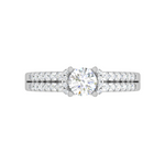 Load image into Gallery viewer, 0.50 cts Solitaire Split Diamond Shank Platinum Ring JL PT RP RD 207   Jewelove.US
