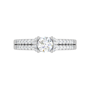 0.50 cts Solitaire Split Diamond Shank Platinum Ring JL PT RP RD 207   Jewelove.US