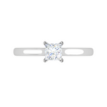 Load image into Gallery viewer, 0.50 cts Princess Cut Solitaire Platinum Diamonds Ring JL PT RS PR 182   Jewelove.US
