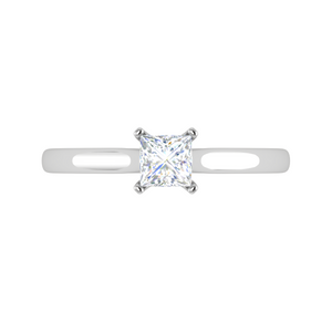 0.50 cts Princess Cut Solitaire Platinum Diamonds Ring JL PT RS PR 182   Jewelove.US