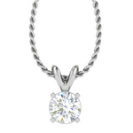 Load image into Gallery viewer, 0.50 cts. Platinum Solitaire Pendant for Women JL PT P SP RD 102   Jewelove.US
