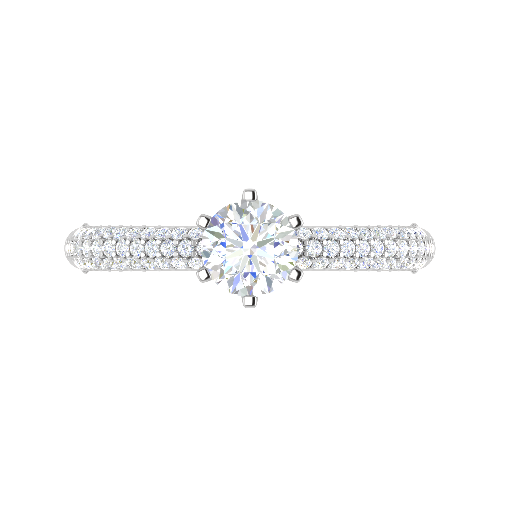 0.50 cts Solitaire Split Shank Diamond Platinum Ring JL PT RP RD 193   Jewelove.US