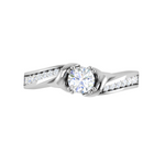 Load image into Gallery viewer, 0.30cts Solitaire Diamond Shank Platinum Ring JL PT JRW1557MM   Jewelove.US
