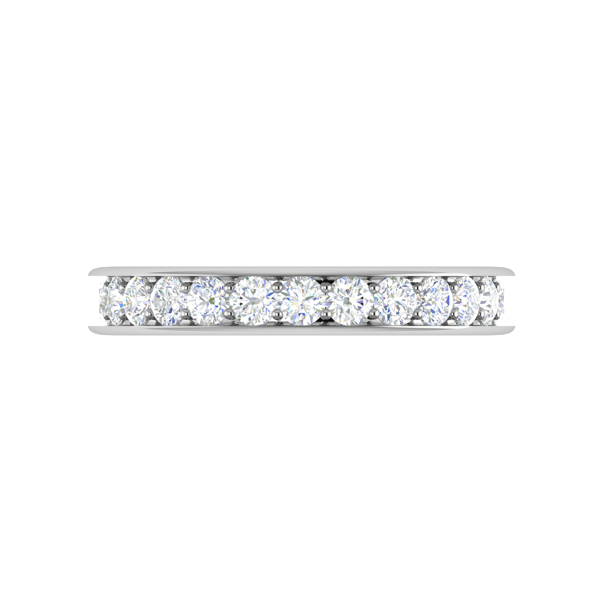 Platinum Half Eternity Diamond Ring for Women JL PT WB RD 102   Jewelove