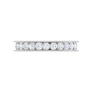 Platinum Half Eternity Diamond Ring for Women JL PT WB RD 102   Jewelove