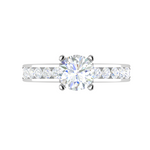 Load image into Gallery viewer, 0.50 cts Solitaire Diamond Shank Platinum Ring JL PT RC RD 266   Jewelove.US
