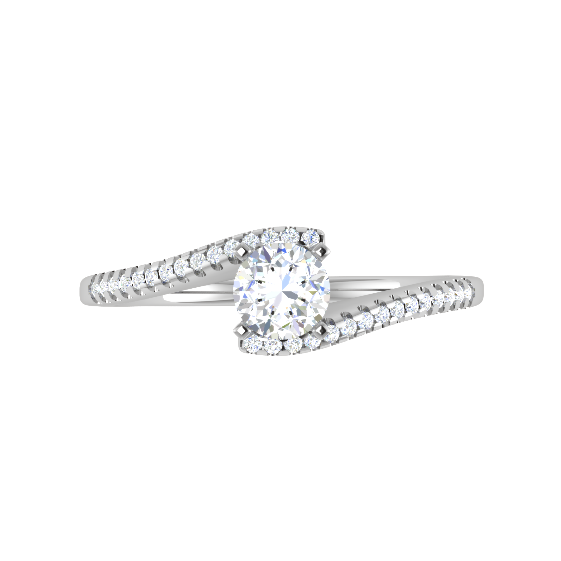 0.50 cts Solitaire Shank Diamond Platinum Ring JL PT RP RD 215   Jewelove.US