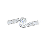 Load image into Gallery viewer, 0.50 cts Solitaire Split Shank Diamond Platinum Ring JL PT RP RD 194   Jewelove.US
