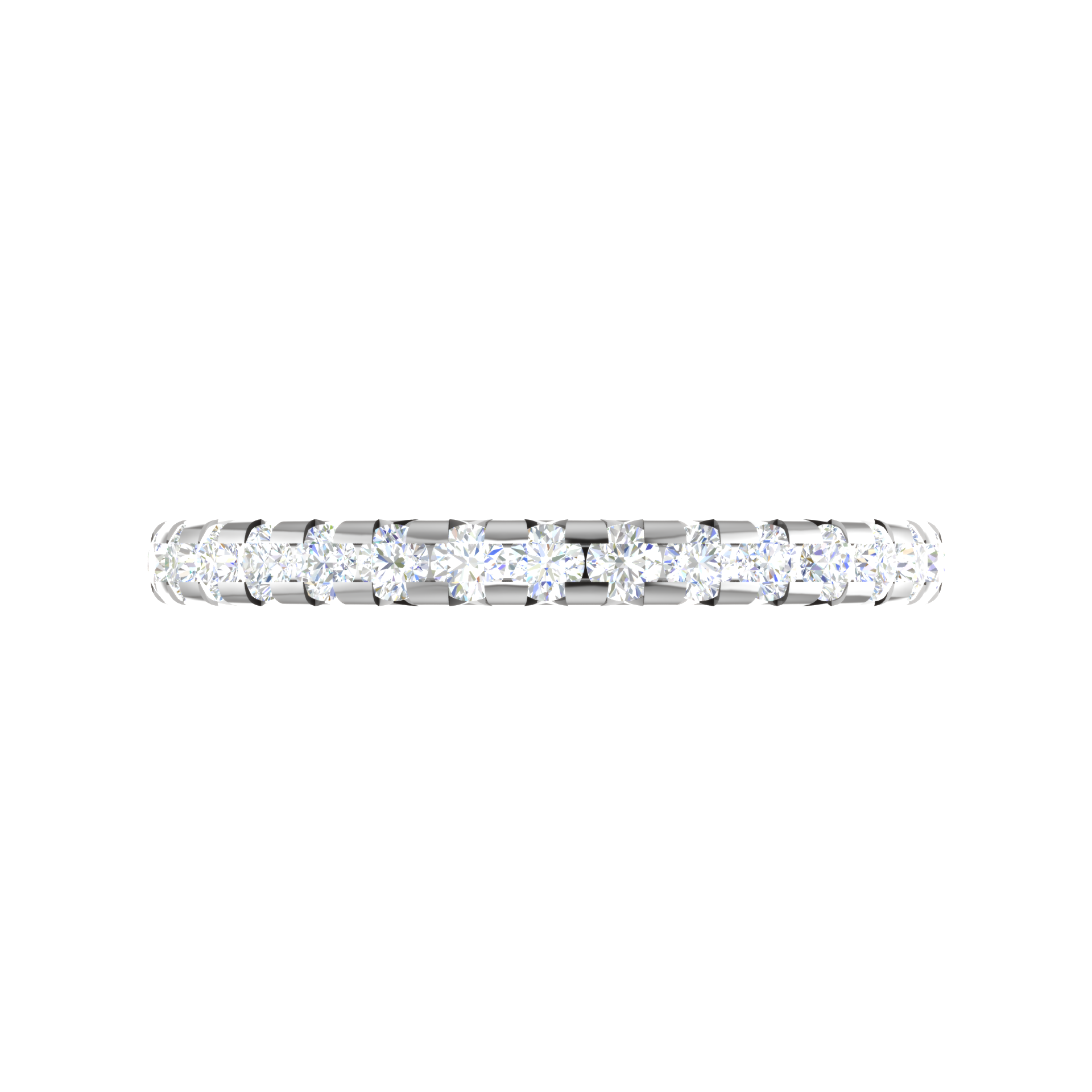 Half Eternity Platinum Diamond Ring for Women JL PT WB RD 122   Jewelove