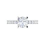 Load image into Gallery viewer, 0.50 cts Solitaire Platinum Diamond Shank Ring JL PT RERSS1221   Jewelove.US
