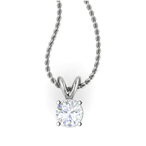 0.50 cts. Platinum Solitaire Pendant for Women JL PT P SP RD 102   Jewelove.US