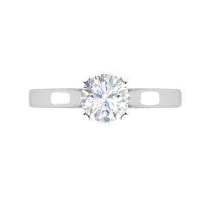 0.50 cts Solitaire Platinum Ring JL PT RS RD 135   Jewelove.US