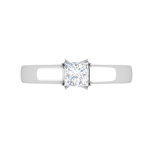 0.50 cts Princess Cut Solitaire Platinum Ring JL PT RS PR 192   Jewelove.US