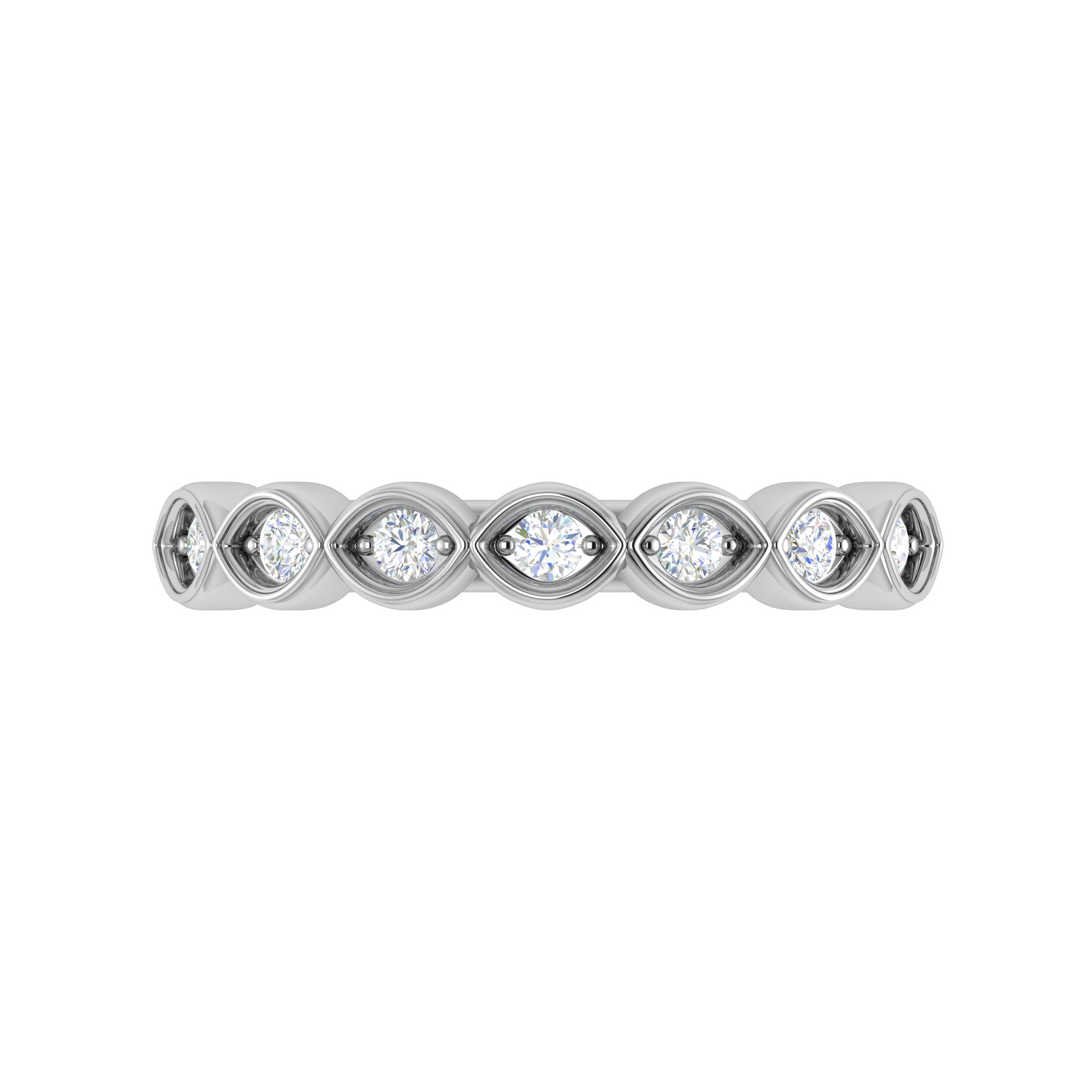 Half Eternity Diamond Platinum Ring for Women JL PT WB RD 153   Jewelove