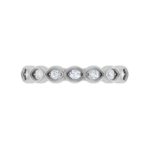 Half Eternity Diamond Platinum Ring for Women JL PT WB RD 153   Jewelove