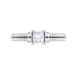 Load image into Gallery viewer, 0.30cts. Princess Cut Diamond Split Shank Platinum Solitaire Engagement Ring JL PT DR1430M   Jewelove.US
