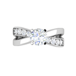 Load image into Gallery viewer, 0.50cts Solitaire Diamond Twisted Shank Platinum Ring JL PT 52029   Jewelove.US
