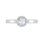 Load image into Gallery viewer, 0.50 cts Solitaire Halo Diamond Platinum Ring JL PT RH RD 239   Jewelove.US
