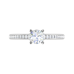 0.50 cts Solitaire Diamond Shank Platinum Ring JL PT RC RD 262   Jewelove.US