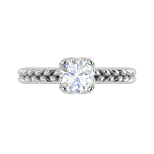 0.50 cts Solitaire Platinum Ring JL PT RS RD 121   Jewelove.US