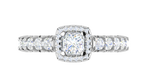 Load image into Gallery viewer, 0.50 cts Princess Cut Solitaire Halo Diamond Shank Platinum Ring JL PT RH PR 292   Jewelove.US
