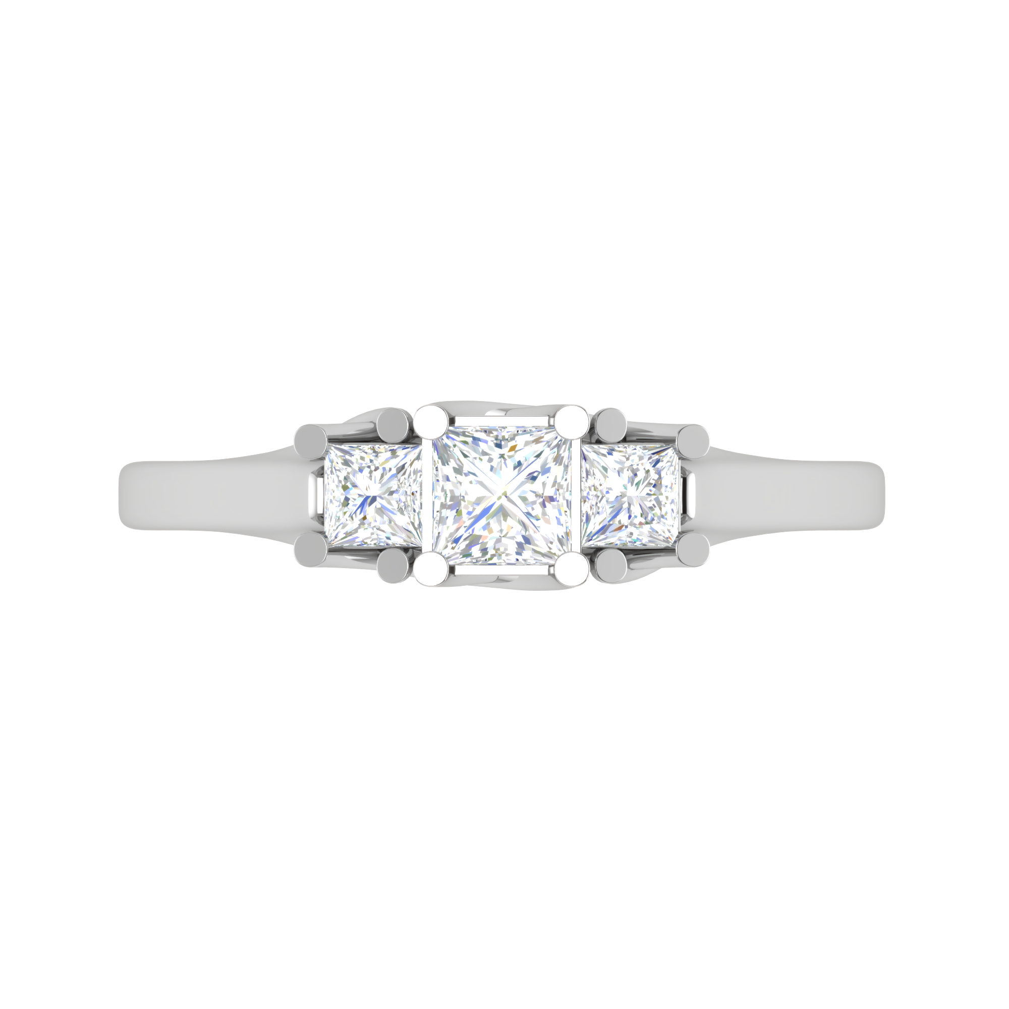 0.40 cts. Princess Cut Solitaire Platinum Diamond Ring JL PT R3 PR 160   Jewelove.US