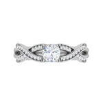 Load image into Gallery viewer, 0.50 cts Solitaire Diamond Twisted Shank Platinum Ring JL PT RP RD 125   Jewelove.US
