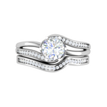 Load image into Gallery viewer, 0.50 cts Solitaire Diamond Twisted Shank Platinum Ring JL PT MHD287   Jewelove.US
