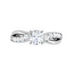 Load image into Gallery viewer, 0.50cts Solitaire Diamond Twisted Shank Platinum Ring JL PT WB5797E   Jewelove.US
