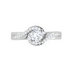 Load image into Gallery viewer, 0.50 cts Solitaire Shank Diamond Platinum Ring JL PT RP RD 218   Jewelove.US
