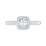 Load image into Gallery viewer, 0.50 cts Solitaire Double Halo Diamond Split Shank Platinum Ring JL PT RH RD 253   Jewelove.US
