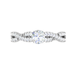 Load image into Gallery viewer, 0.50 cts Solitaire with Twisted Shank Diamonds Platinum Ring JL PT RP RD 220   Jewelove.US
