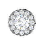 Load image into Gallery viewer, 0.30.cts Solitaire Platinum Halo Diamond Pendant for Women JL PT P PF6135 - A   Jewelove.US
