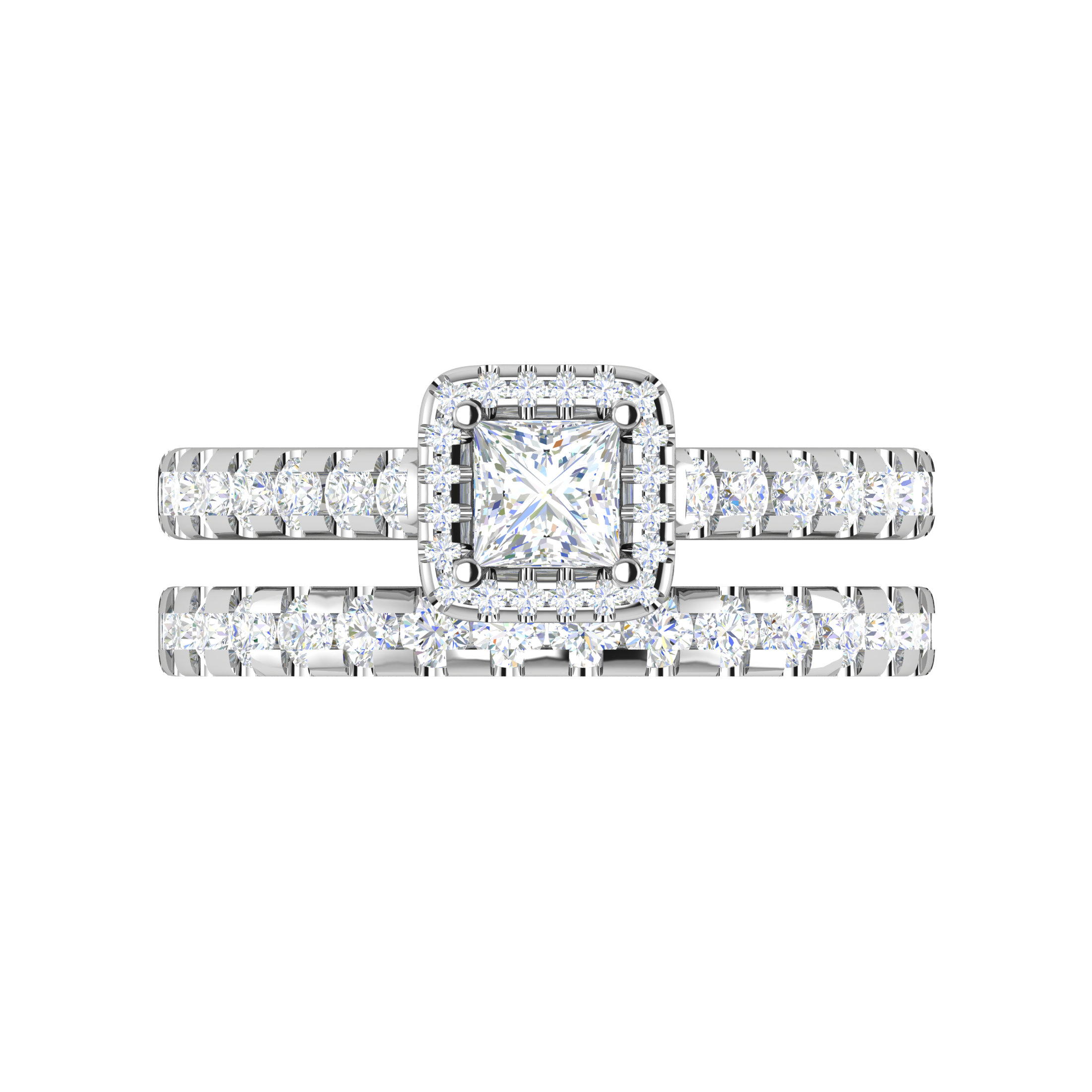 0.40cts Princess Cut Solitaire Platinum Diamond Shank Ring  for Women JL PT RV PR 141   Jewelove.US