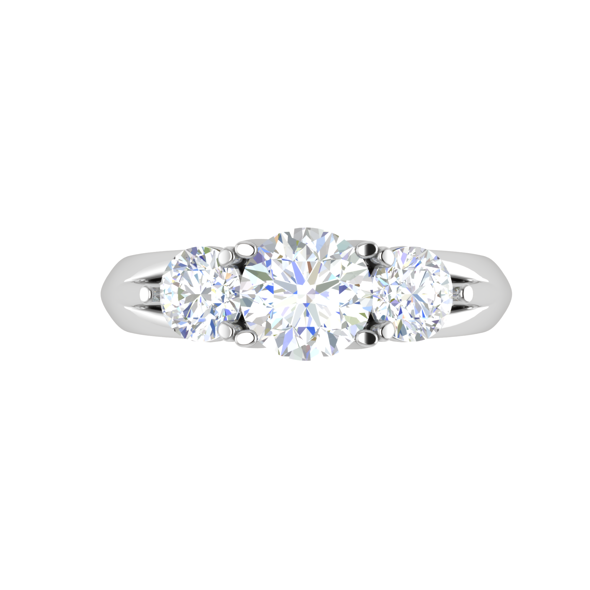 0.50 cts. Solitaire Three Stone Diamond Platinum Engagement Ring JL PT R3 RD 120-A   Jewelove.US