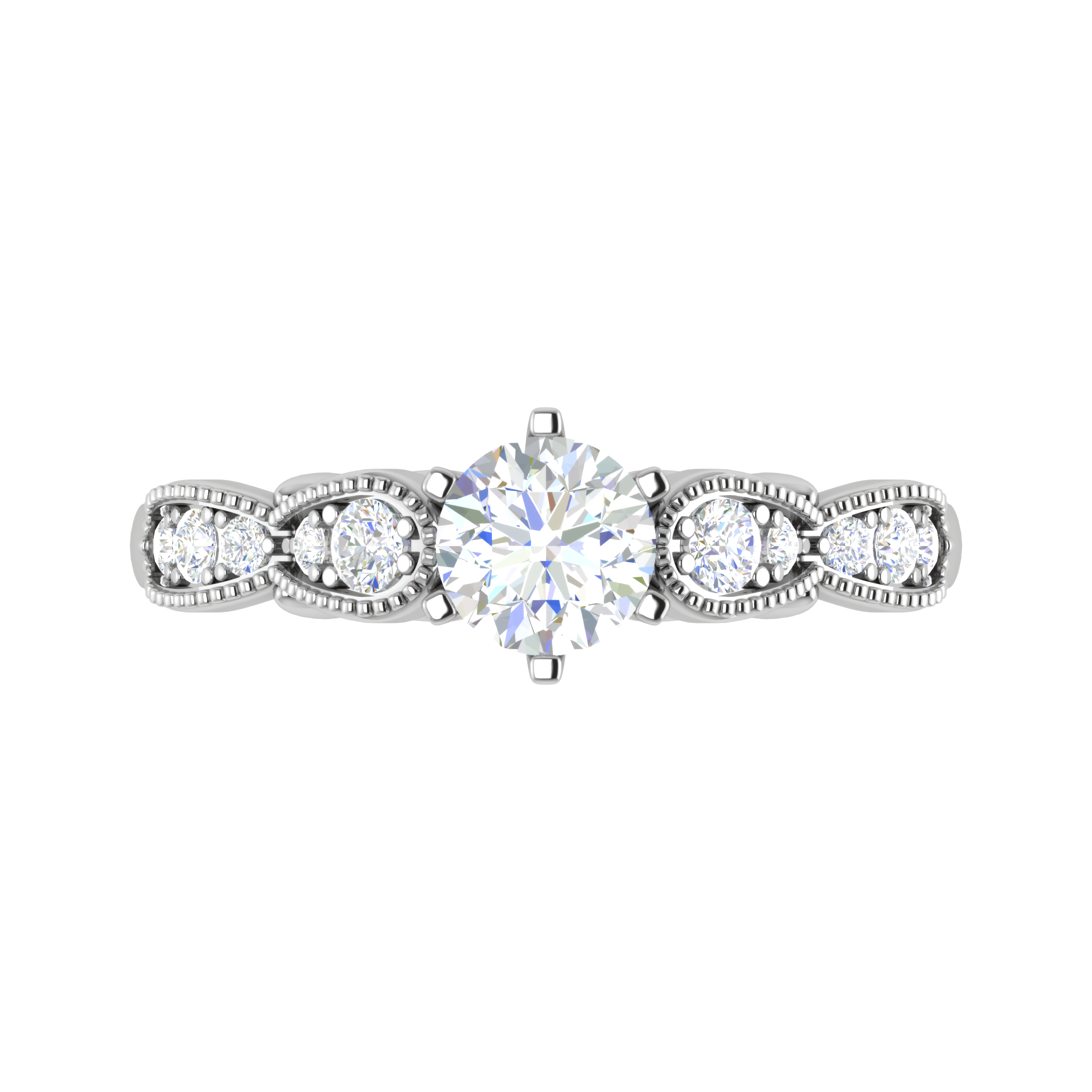 0.50 cts. Solitaire Designer Platinum Diamond Engagement Ring  for Women JL PT WB6031E   Jewelove