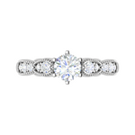 Load image into Gallery viewer, 0.50 cts. Solitaire Designer Platinum Diamond Engagement Ring  for Women JL PT WB6031E   Jewelove
