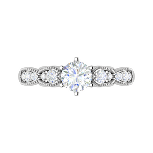 0.50 cts. Solitaire Designer Platinum Diamond Engagement Ring  for Women JL PT WB6031E   Jewelove