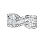 Load image into Gallery viewer, Designer Platinum Diamond Ring for Women JL PT WB6029   Jewelove
