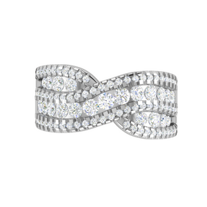 Designer Platinum Diamond Ring for Women JL PT WB6029   Jewelove