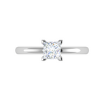 Load image into Gallery viewer, 0.50 cts Princess Cut Solitaire Platinum Ring JL PT RS PR 181   Jewelove.US
