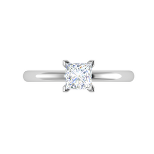 0.50 cts Princess Cut Solitaire Platinum Ring JL PT RS PR 181   Jewelove.US