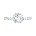 Load image into Gallery viewer, 0.50 cts Solitaire Single Halo Diamond Shank Platinum Ring JL PT RH RD 191   Jewelove.US
