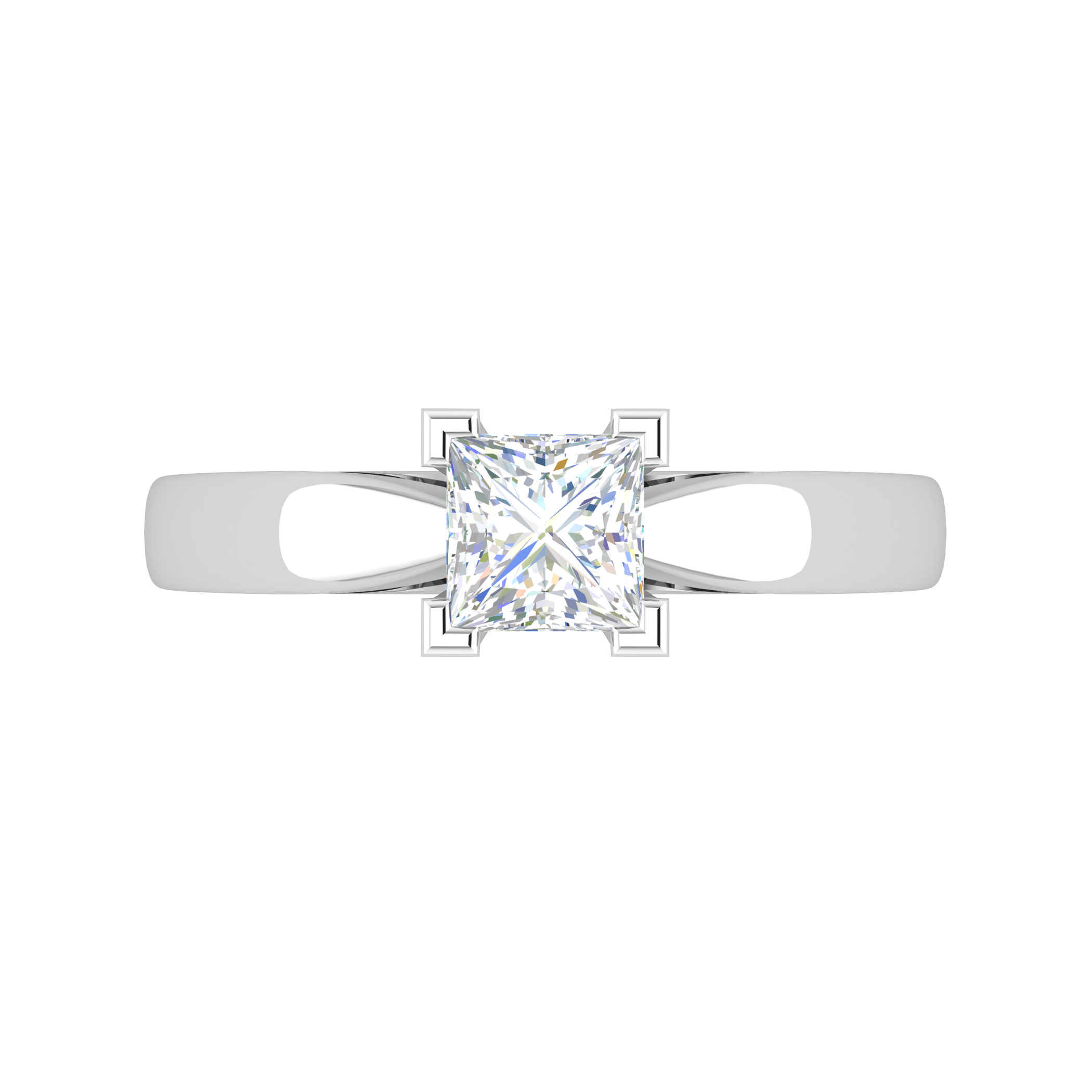 0.30cts Princess Cut Diamond Platinum Solitaire Engagement Ring JL PT 52050   Jewelove.US